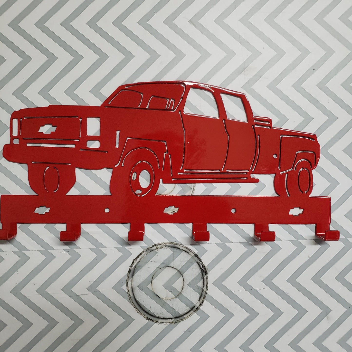 1974 Chevy C30 Dually Truck Keychain Rack – Steel Wall Mounted Classic Pickup Organizer