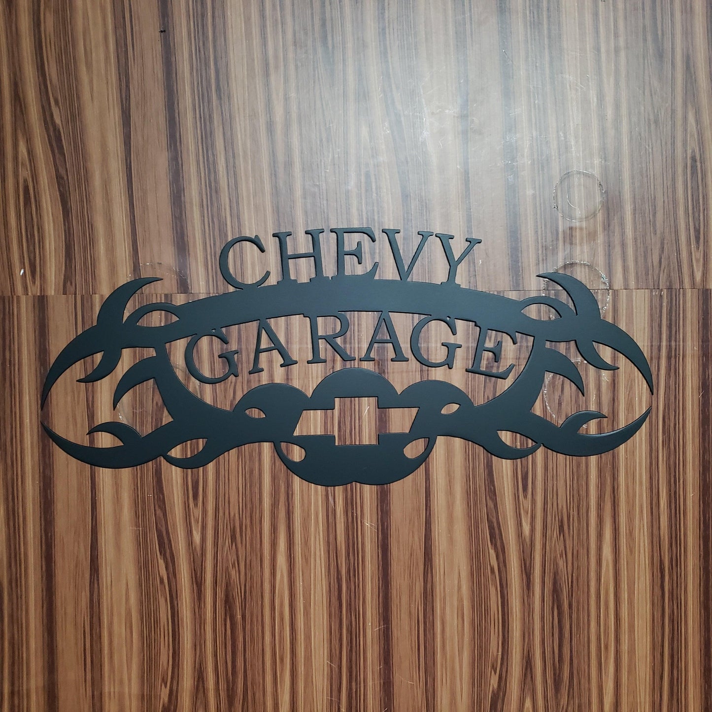 Chevy Garage Metal Sign – Custom Plasma Cut Steel Wall Decor for Garage, Shop, or Mancave