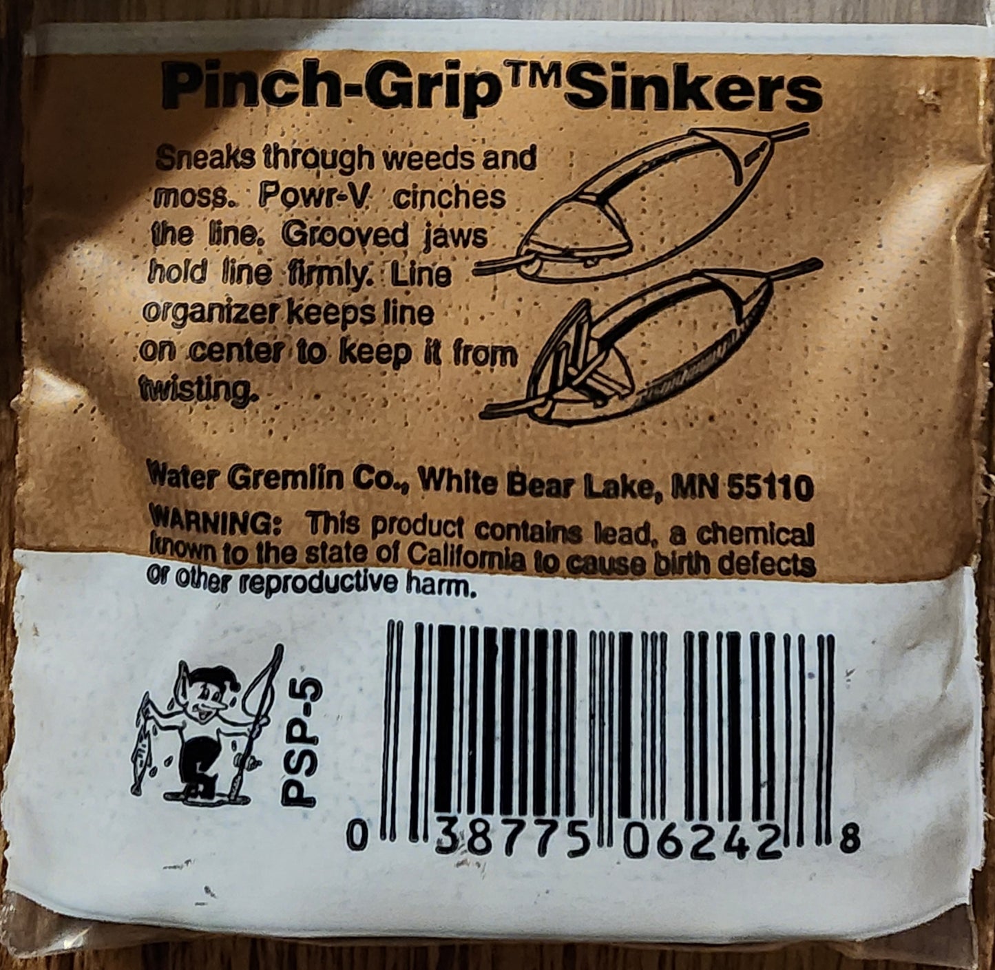 Pinch-Grip sinkers ½oz