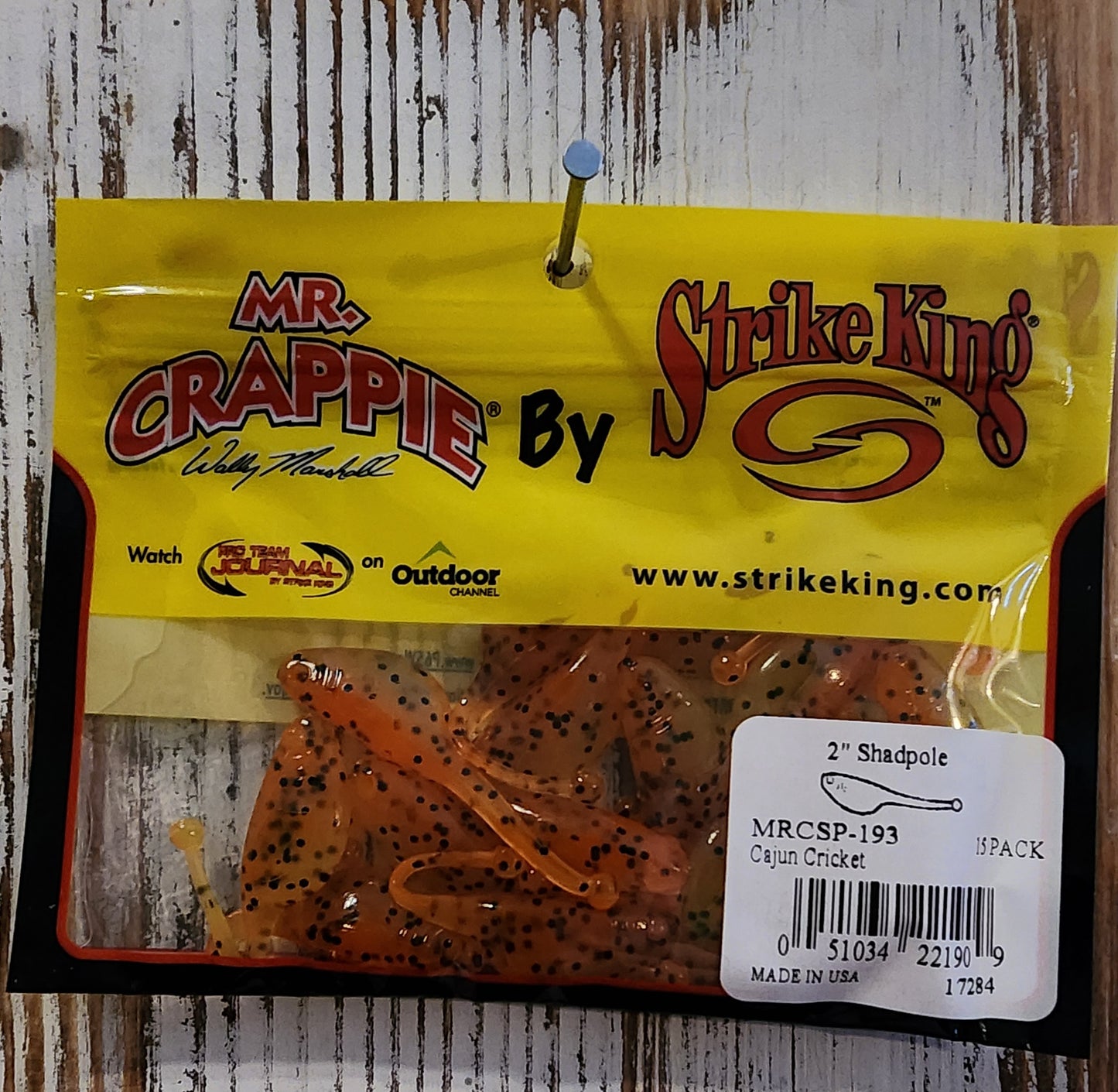 Mr crappie 2" shadpole Cajun cricket