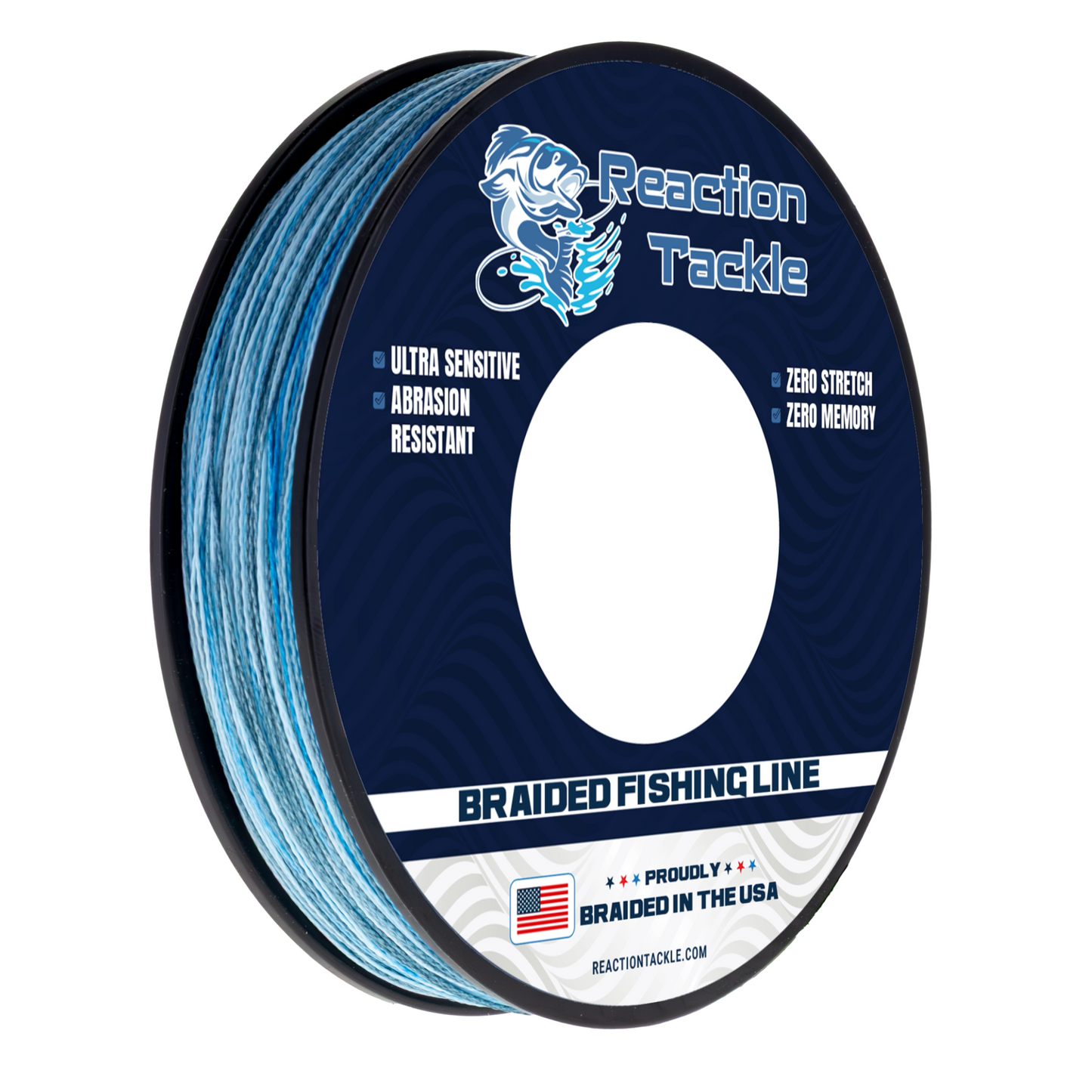 Reaction Tackle BRAIDED IN THE USA Fishing Line- 4X- NEW