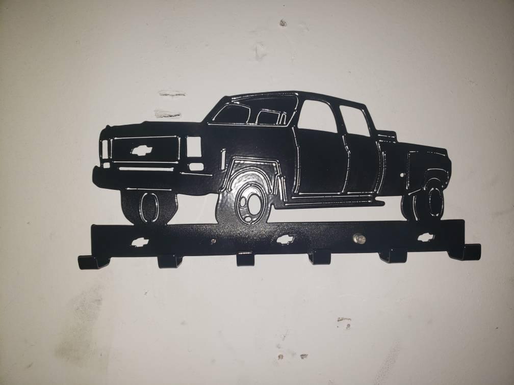 1974 Chevy C30 Dually Truck Keychain Rack – Steel Wall Mounted Classic Pickup Organizer