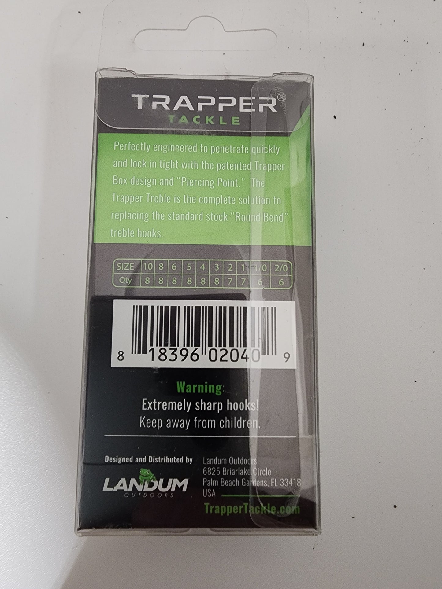 Trapper tackle treble hooks
