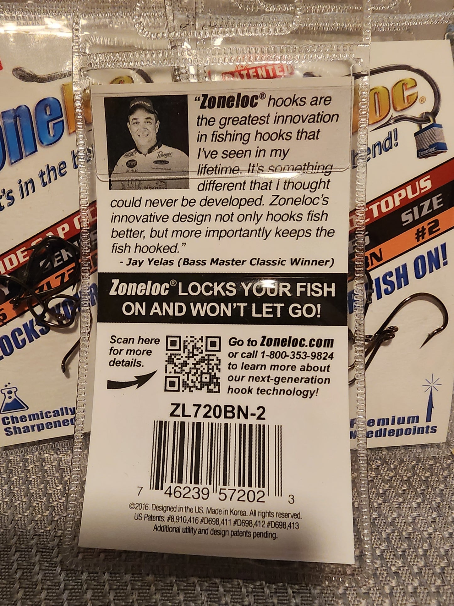 Zoneloc wide gap octopus hooks size #2 qty 5