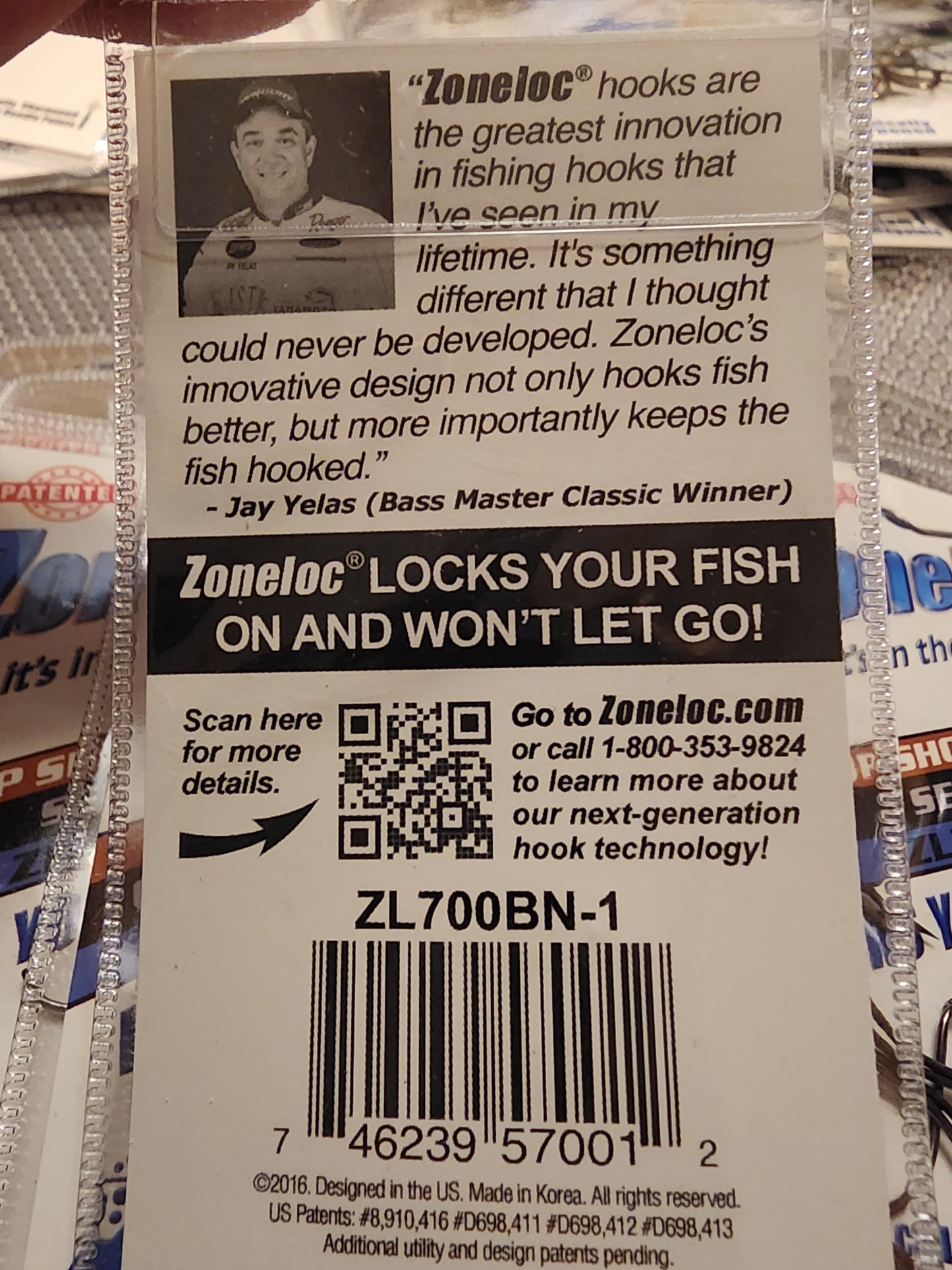 Zoneloc size #1 drop shot octopus hooks