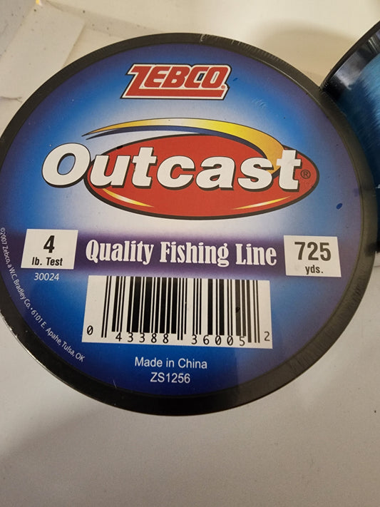 Zebco outcast 4lbs test mono