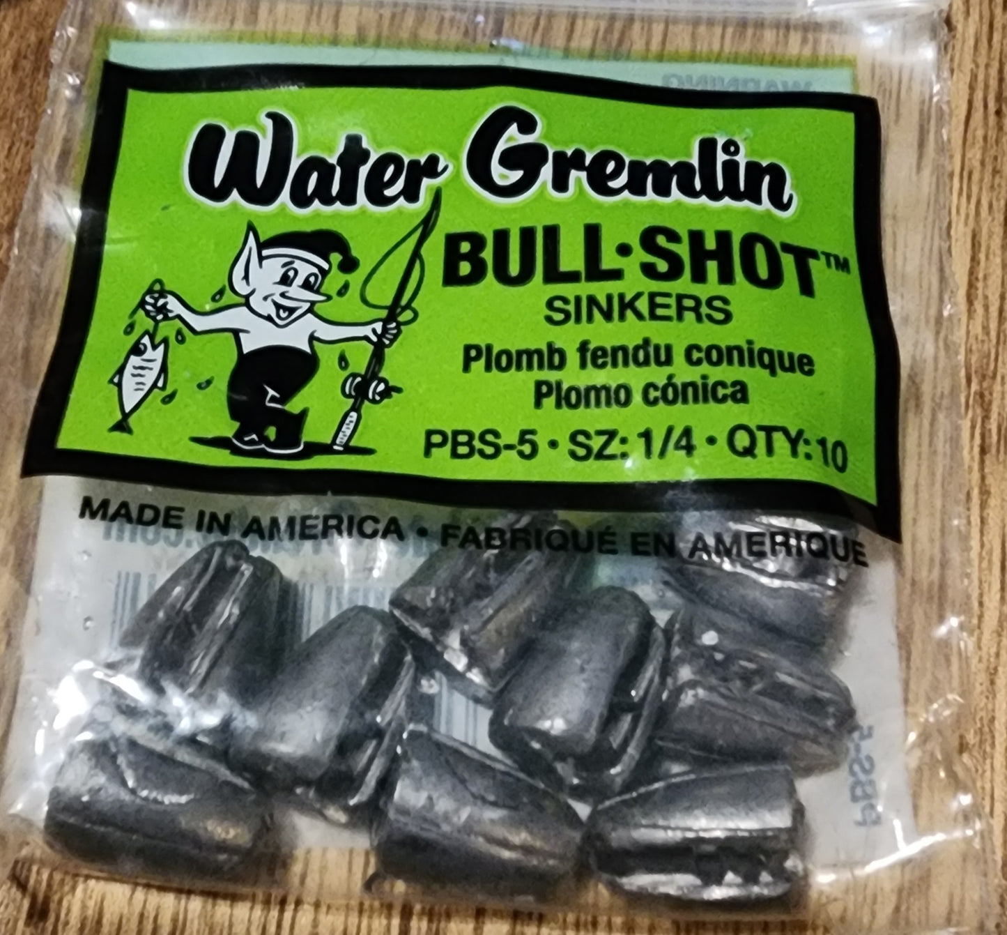 Bull shot sinkers ¼oz