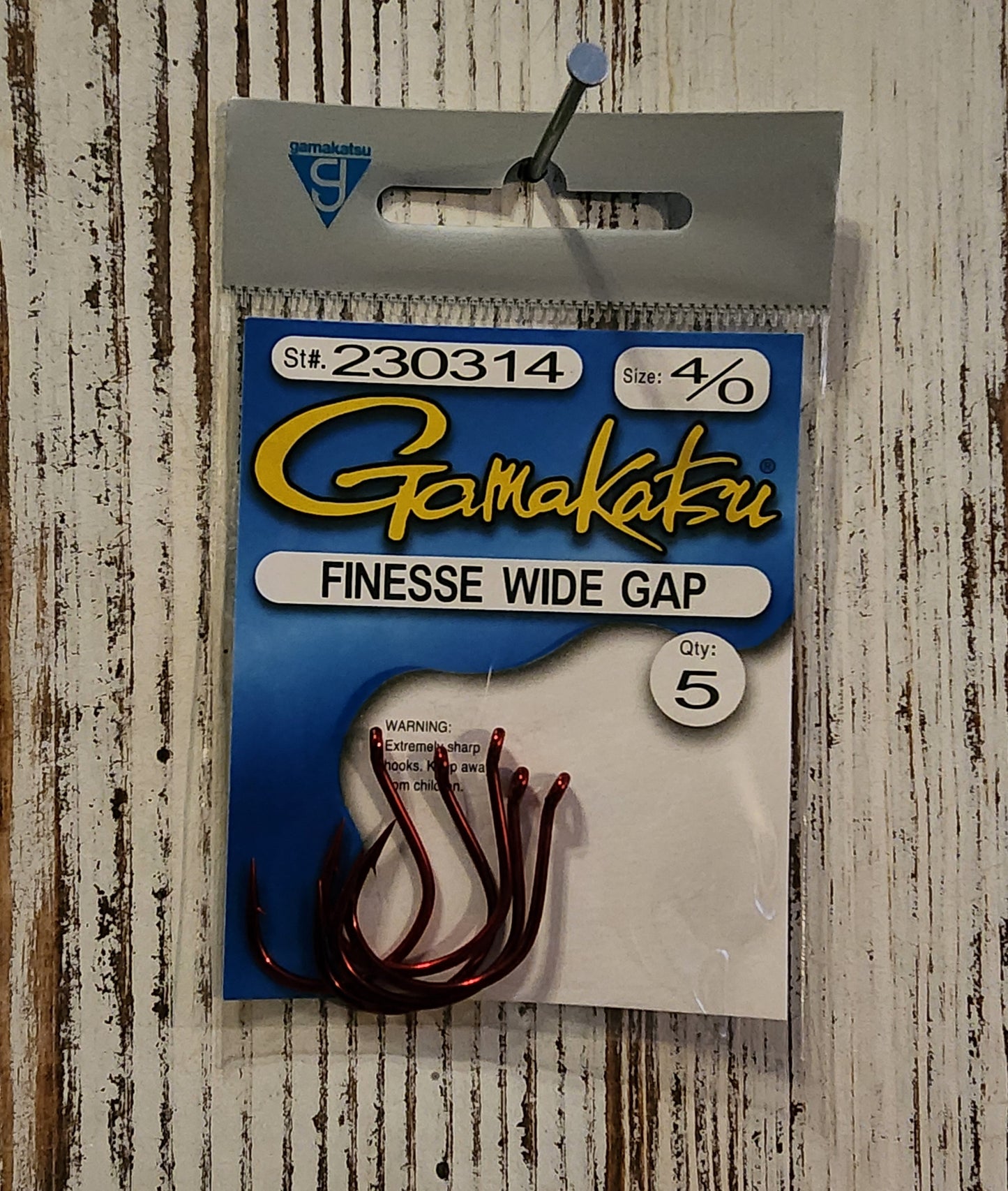 Gamakatsu 4/0 finesse wide gap