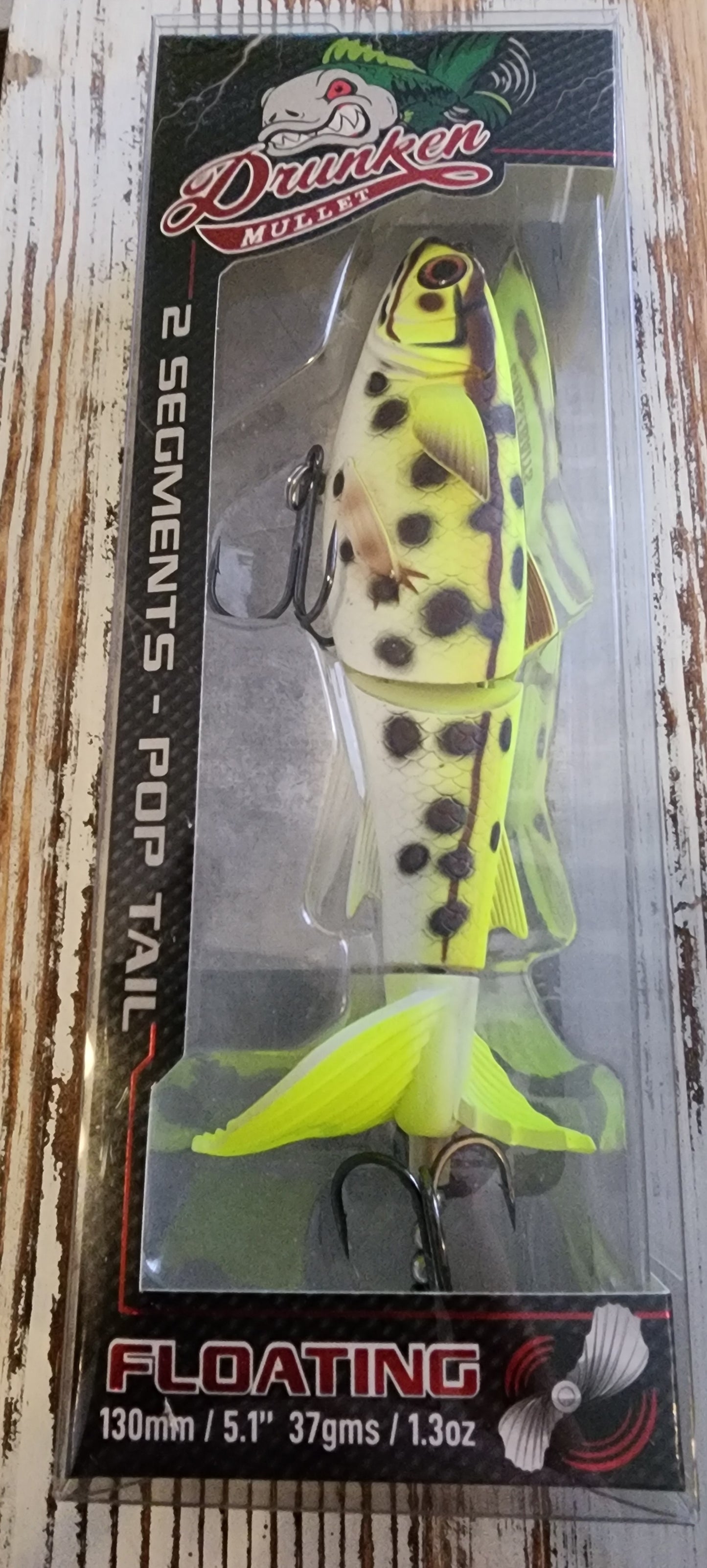 Drunken mullet 130 by chase bait frog color