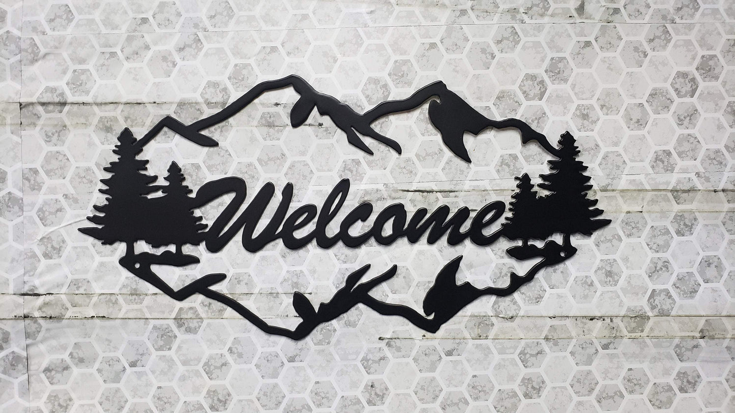 Mountain Welcome Sign