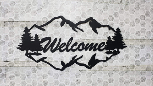 Mountain Welcome Sign