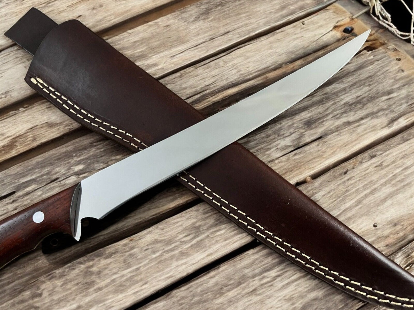 Handcrafted Rosewood Fillet Knife - Precision at 14.4