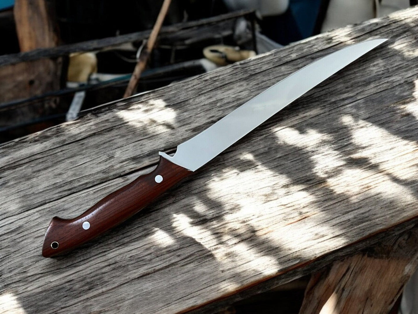 Handcrafted Rosewood Fillet Knife - Precision at 14.4